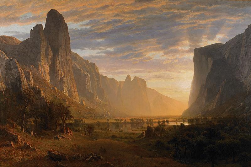 Albert Bierstadt Looking Down Yosemite Valley, California oil painting picture